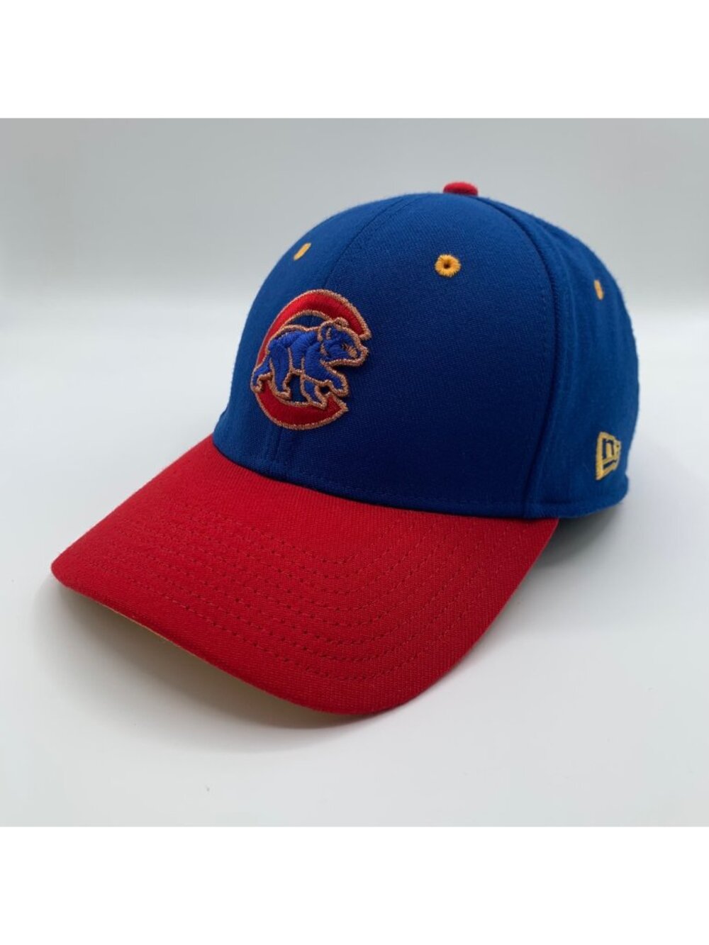 Chicago Cubs MLB Blue Red New Era 39Thirty Arizona Stretch Fitted Hat Mens M/L